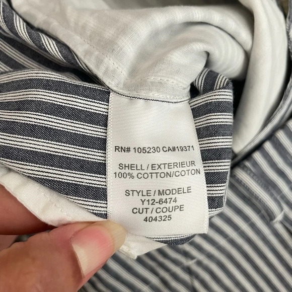 NWT JOIE Gray White 100% Cotton Striped Seersucker Linen Shorts Size 2 - Picture 8 of 8